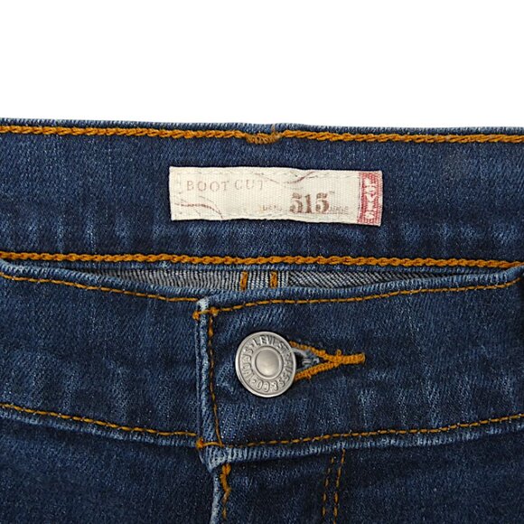 Levi’s 515 Bootcut Jeans Women’s 14M Dark Wash Stretch Y2K Mid Rise Denim - Picture 7 of 9